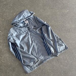Adidas Men's Grey and Blue Jacket